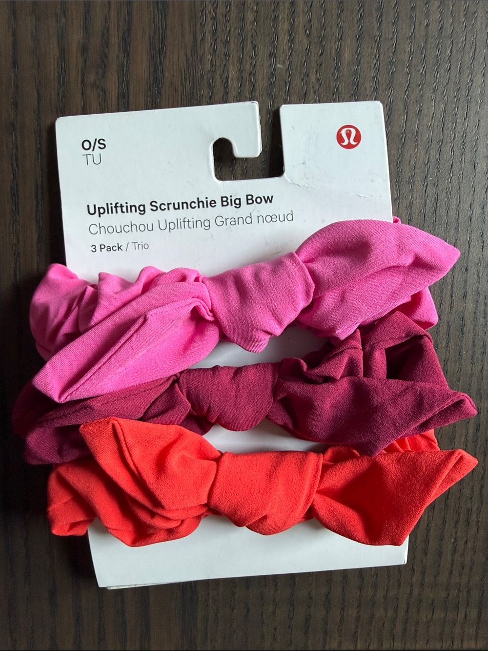 lululemon athletica Uplifting Scrunchie Big Bow 3-Pack - Pink, Magenta, Coral